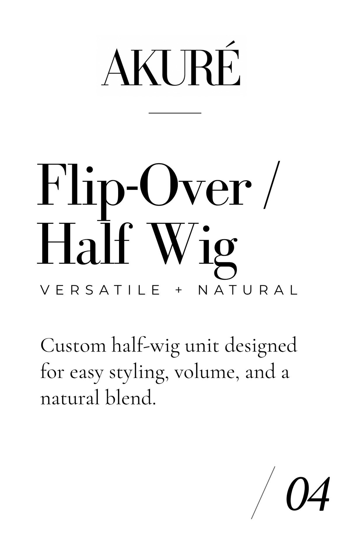 Flip-Over / Half-Wig Construction