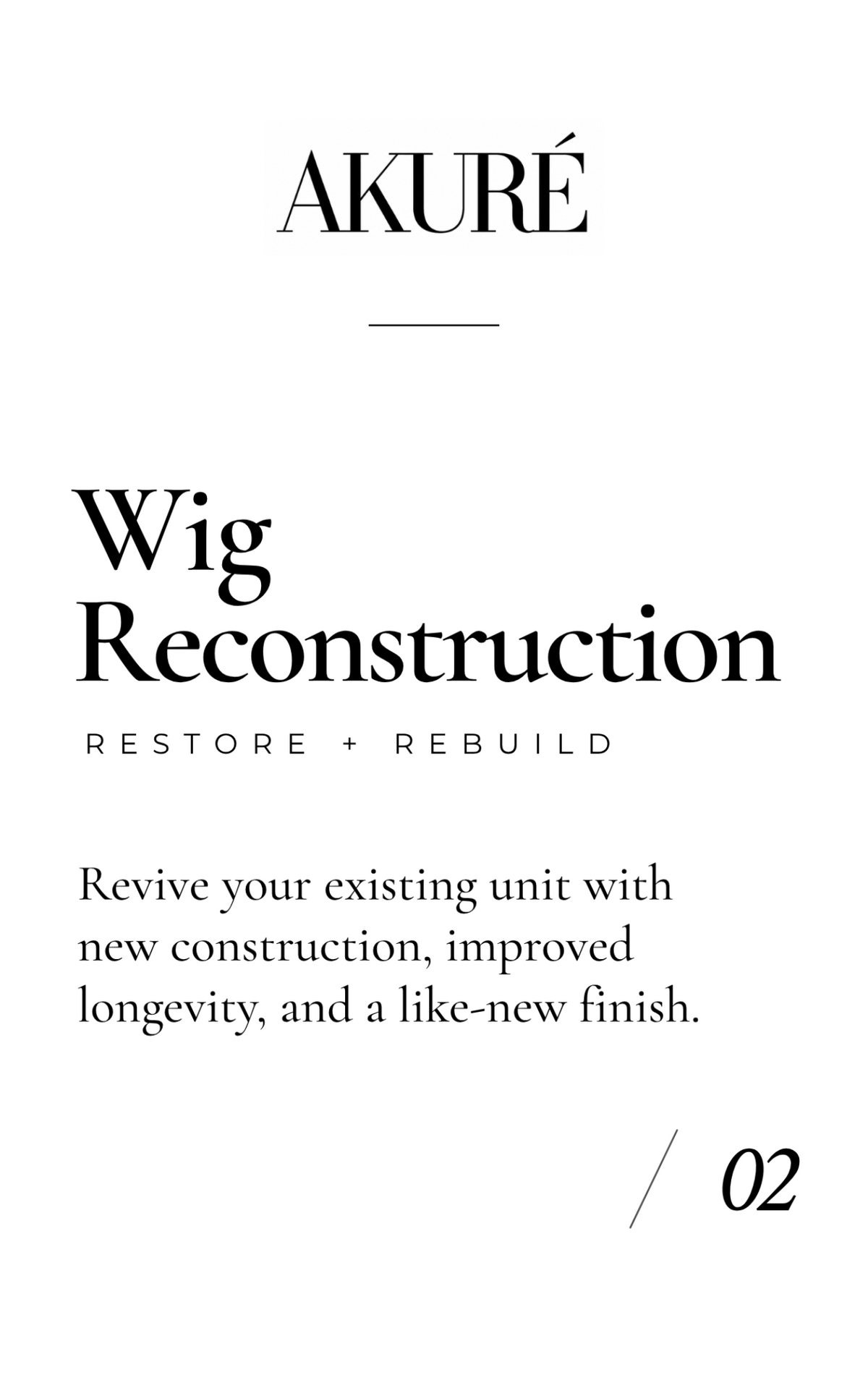 Wig Reconstrustruion